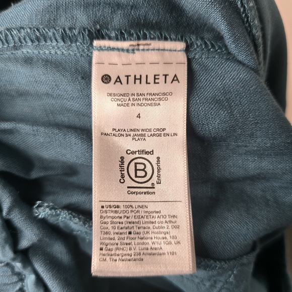 Athleta Teal Wide-Leg Pants - Picture 7 of 7